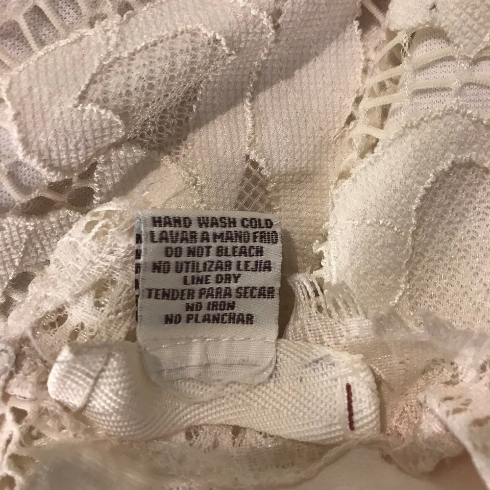 Sans Souci White Zippered Lace Dress Medium Size - Picture 8 of 8